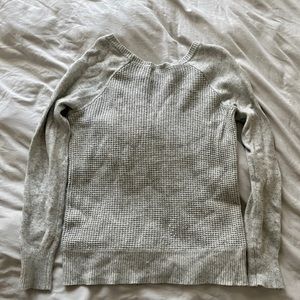 J crew merino wool waffle knit grey, size small